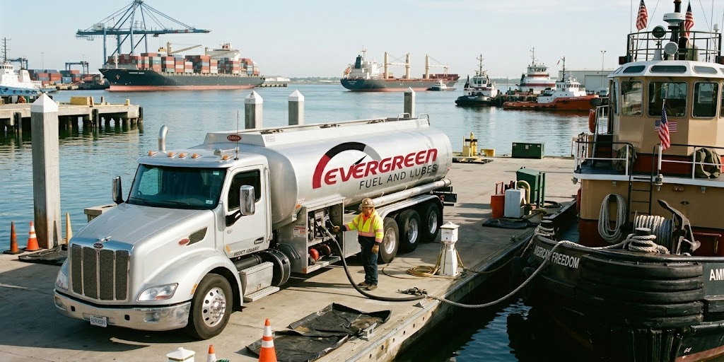 Marine fuel delivery to dock and vessels on Puget Sound the Pacific Northwest